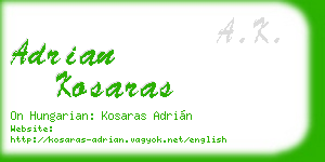 adrian kosaras business card